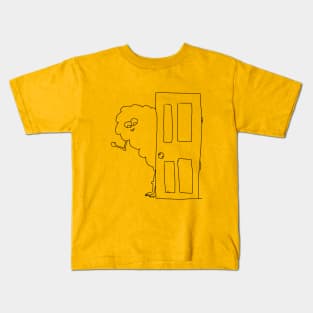 There's a friendly monster at the door! Kids T-Shirt